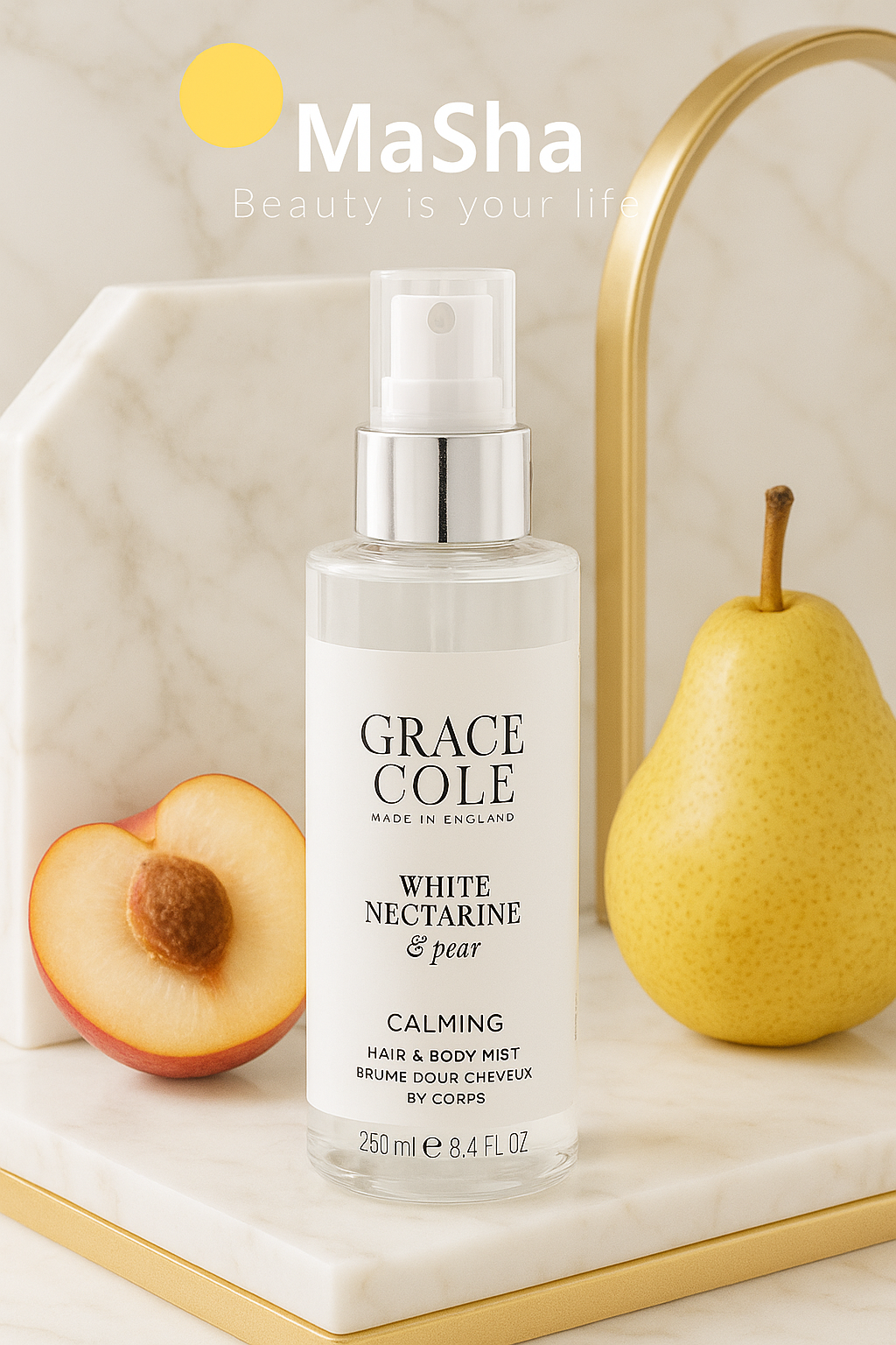 Weiße Nektarine & Birne Haar- und Körpernebel ( 250ml)