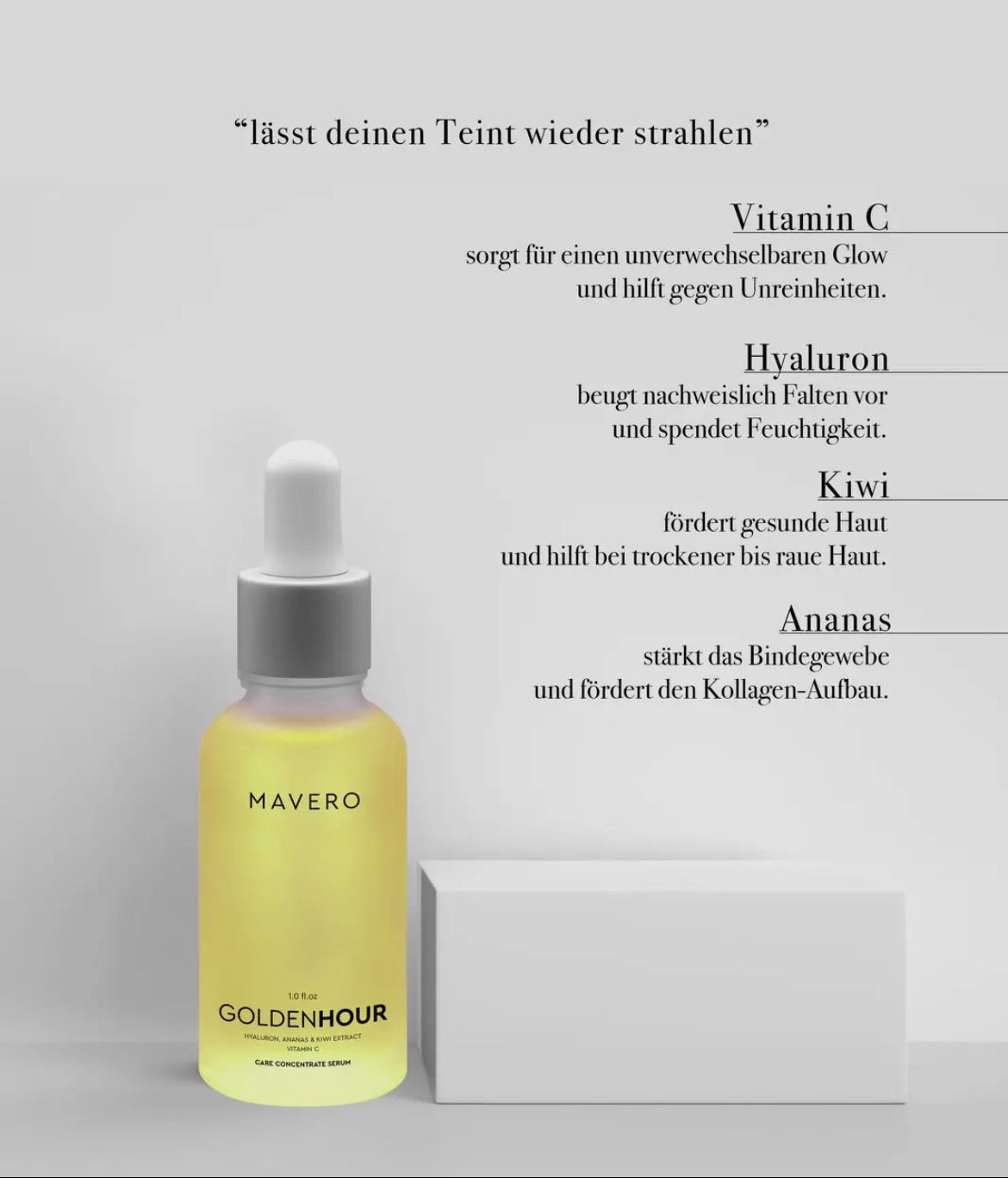 GOLDENHOUR - Vitamin C Serum mit Hyaluronsäure, Kiwi & Ananas