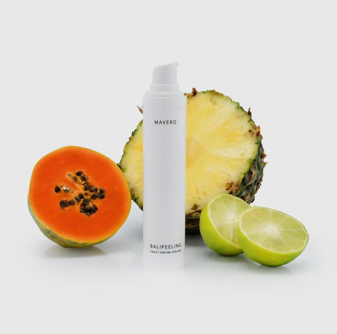 Balipeeling-Fruchtiges
Enzympeeling mit Ananas-Papaya-Lime